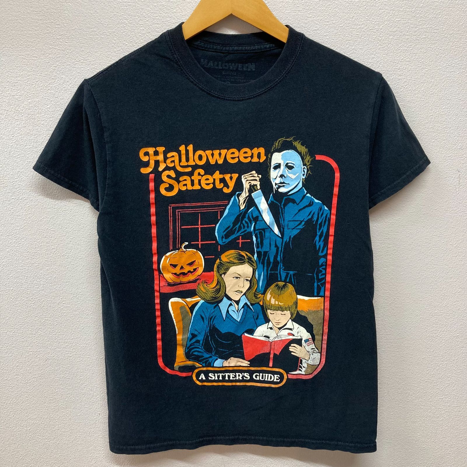 古着 Ｍ HALLOWEEN ハロウィンシリーズ ホラー映画 洋画 ムービー 公式 オフィシャル Tシャツ クルーネック 黒 - メルカリ