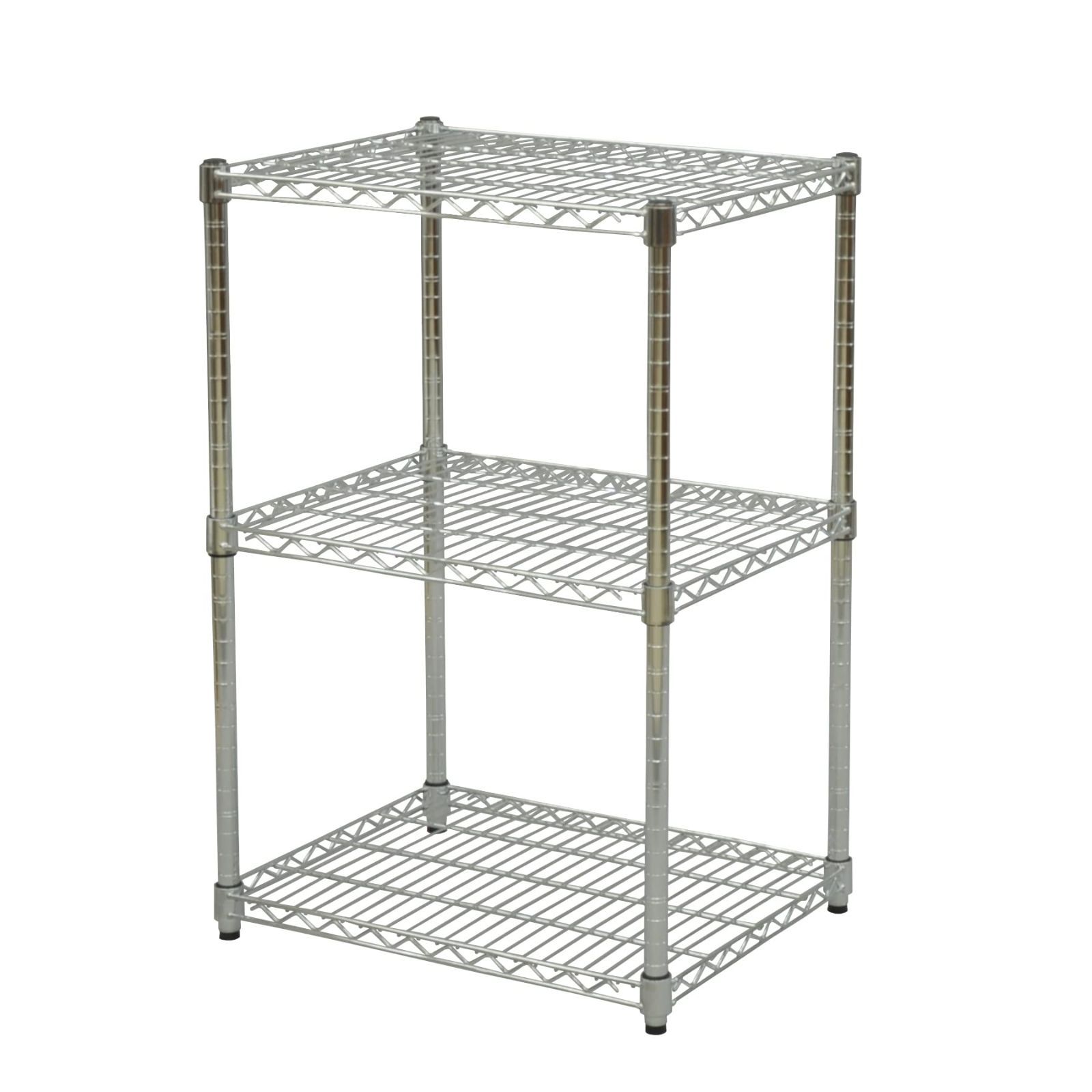 新品 エイアイテック(AITECH) 25φスチールラックセット3段 幅60×奥行45×高さ90cm 組立品 メッキ SR-604590