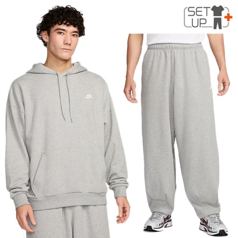 ナイキ スウェット 上下 メンズ NIKE クラブ プルオーバーパーカー ロングパンツ セットアップ トレーニング スポーツウエア 上下組 スエット オーバーサイズ 男性 スポーティ nike HJ1817-HJ1823-063