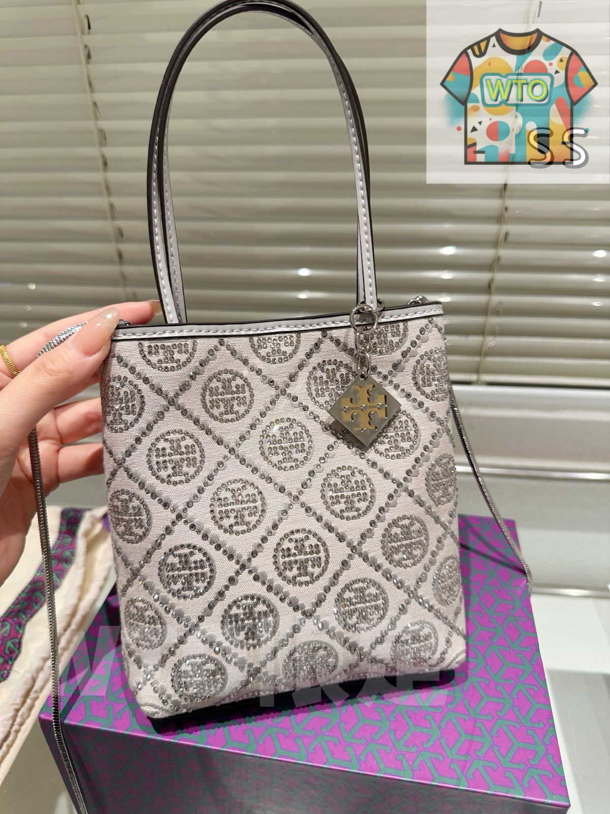 今日WTO】Tory Burch TB Rhinestone Tote Bag - トーリーバーチ