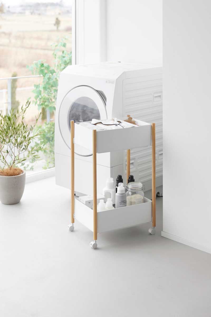 収納ワゴン キャスター付き 山崎実業 RIN リン 小物トレー付き収納ワゴン 2段 10180 ナチュラル SPORTUS 沖縄 WWW_NOITHATQUANGTHANH_NET