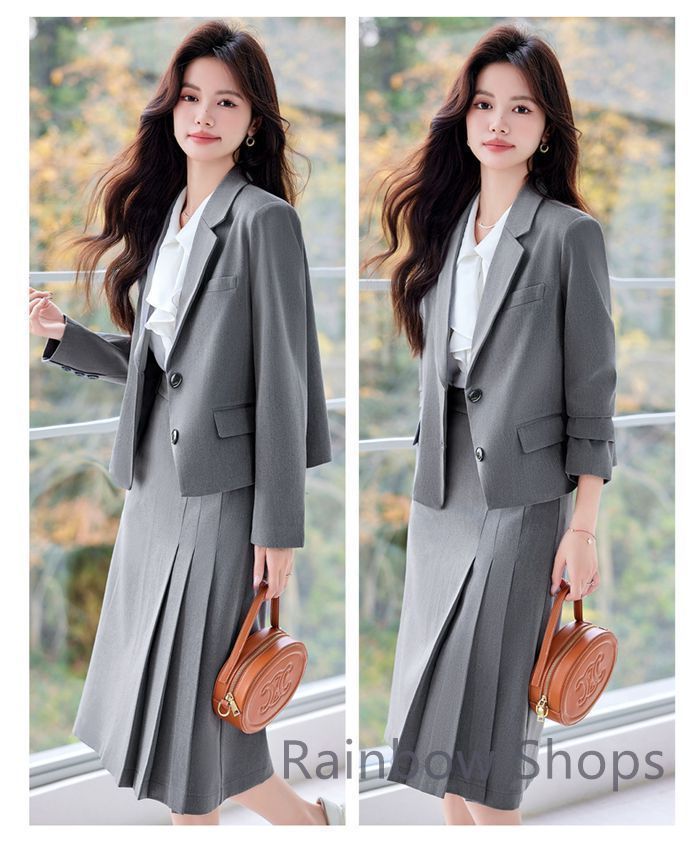 スーツ レディース スカートスーツ レディーススーツ ビジネス ジャケット スカート OL 無地 上下2点セット セットアップ 長袖 オフィス 仕事 着痩せ 入学式 入園式 卒業式 七五三cp MAAHADDERANG_COM