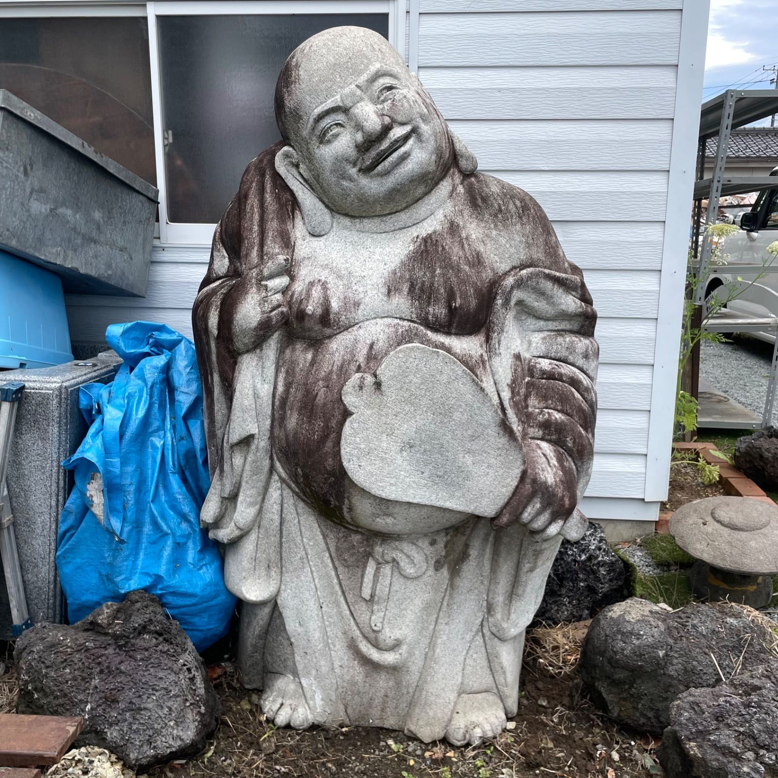 大型 七福神 布袋 高さ180cm 布袋様 布袋尊 神様 仏像 石像 御影石 日本庭園 和風 縁起物 | Shop at Mercari from  Japan! | Buyee