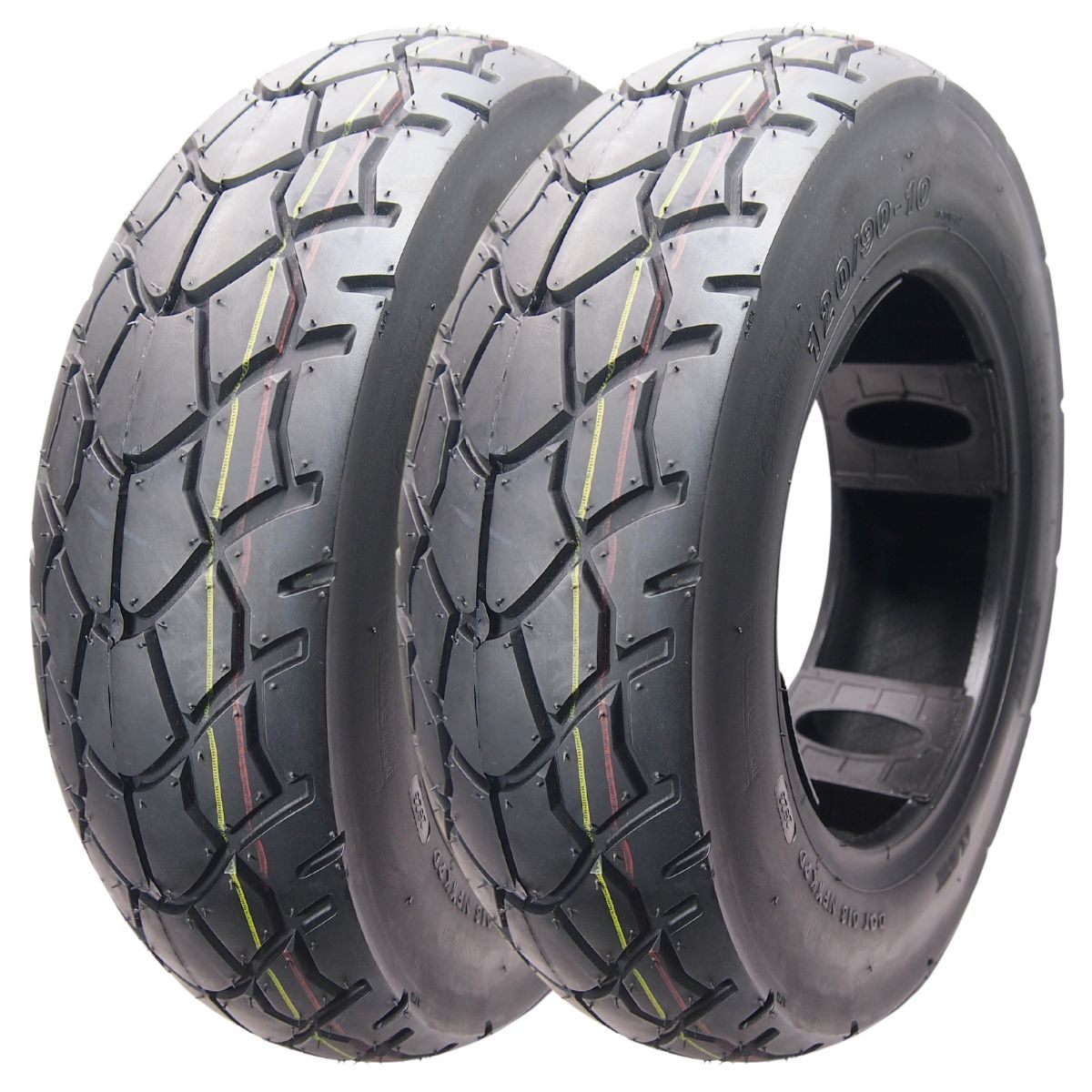 CURE キュア バイク用チューブレスタイヤ120|90-10 2本セット 66L 最大負荷 300kg 空気圧250kPa