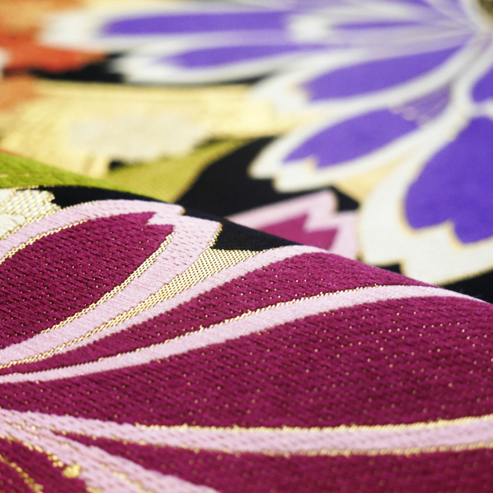 振袖 西陣織 袋帯 ゴールド ピンク 桜 濯げる 