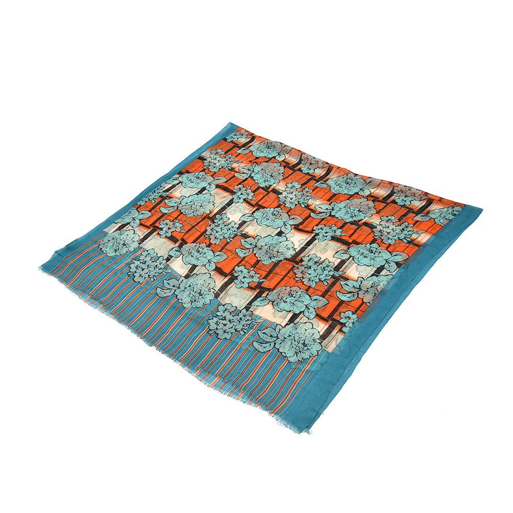 ETRO エトロ / ストール カシミヤ100％ ボタニカル グリーン