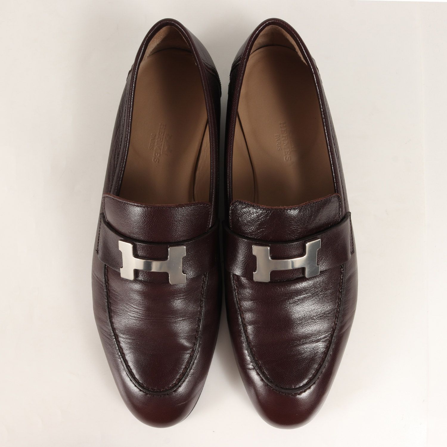 HERMES エルメス サイズ:41 withA モカシン パリ シェーヴル レザー 