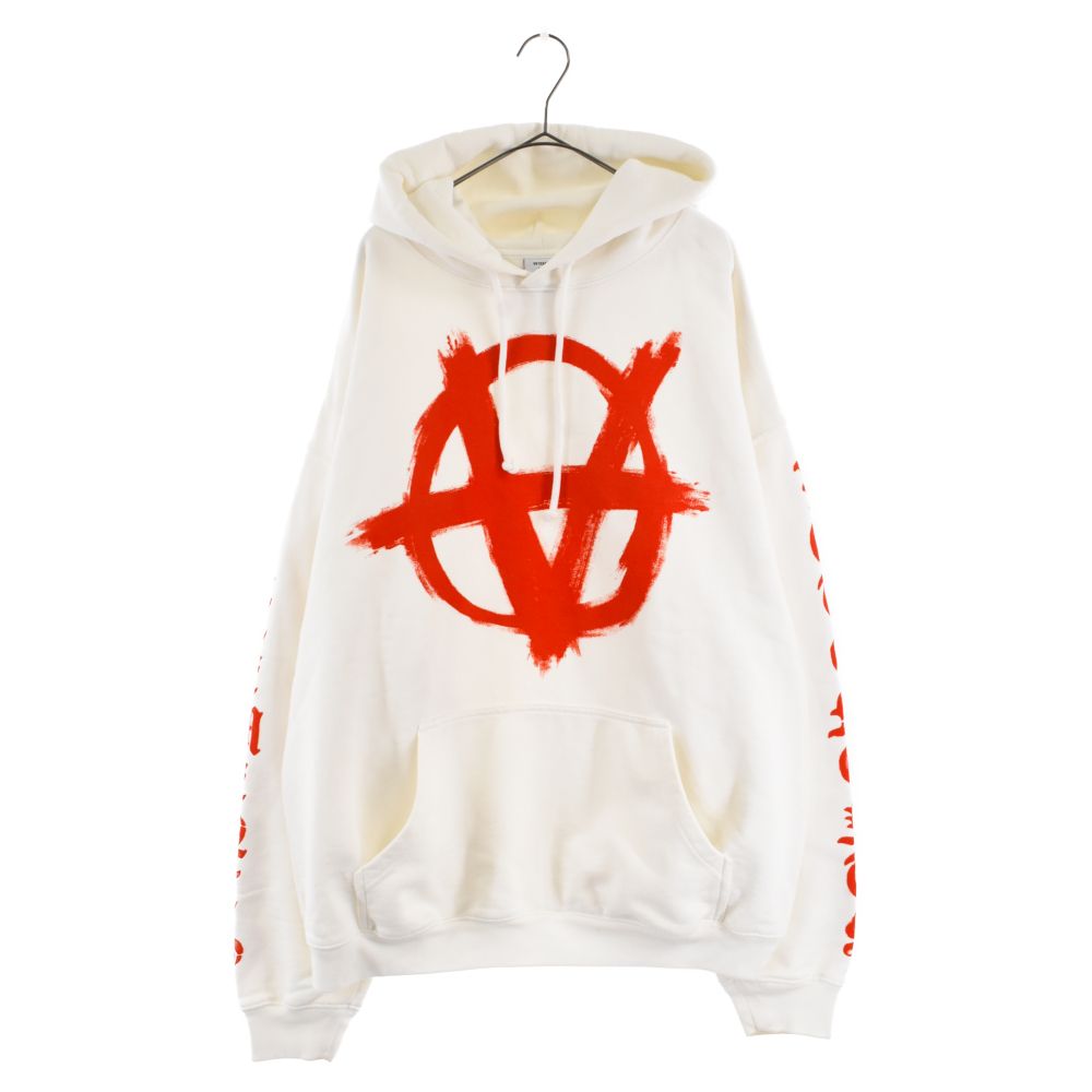 VETEMENTS (ヴェトモン) 21SS Anarchy Hoodie アナーキーフーディ プルオーバーパーカー プリント ホワイト  UE51TR650W - メルカリ