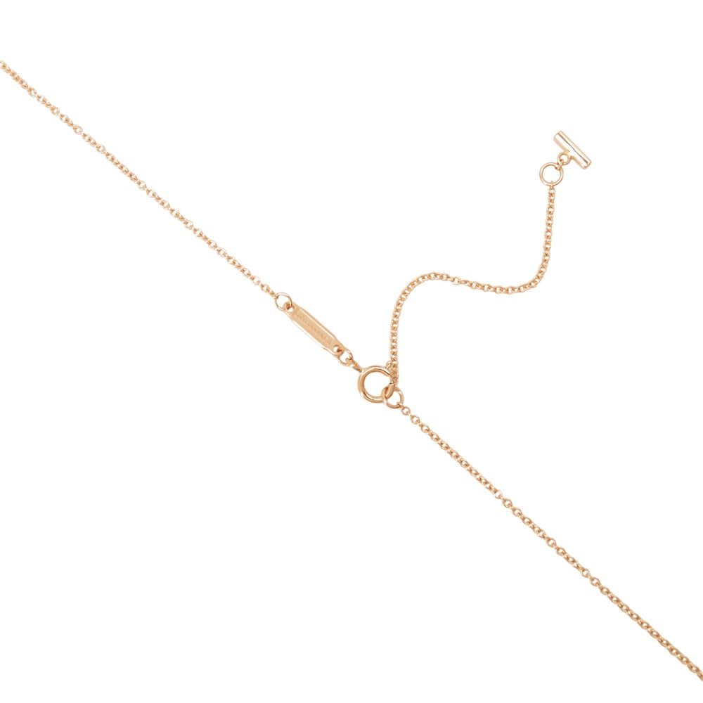 ティファニー ネックレス Tスマイル ミニ ダイヤ 計 0.03ct K18PG  