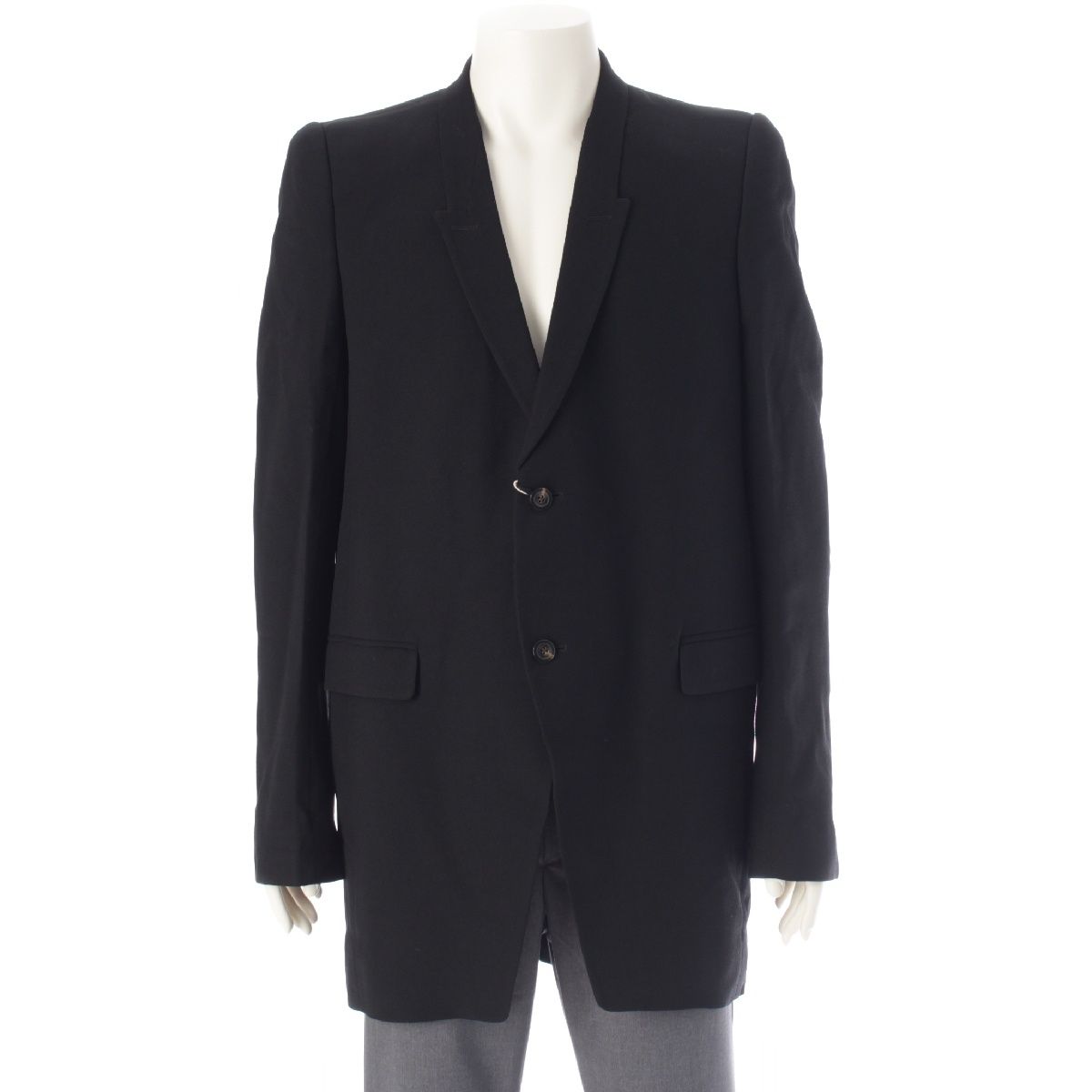 リックオウエンス 20SS TATLINE BLAZER ウール キュプラ 2B ベルトデザイン テーラードジャケット アウター ブラック 50【中古】