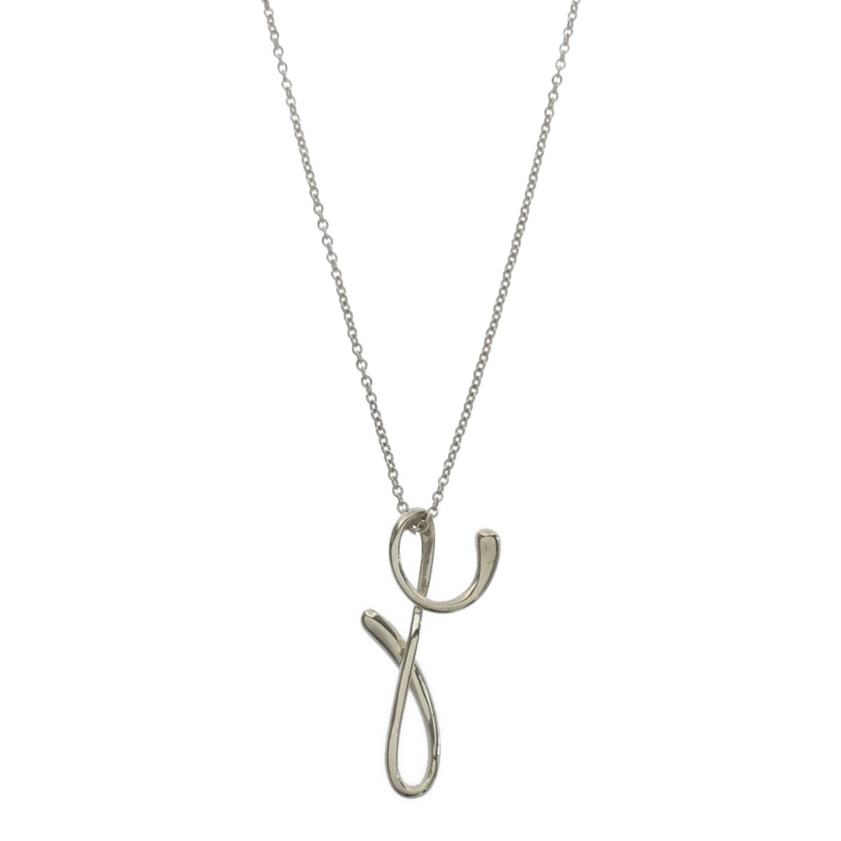 ティファニー サークル イニシャル Y シルバー ネックレス YO376 TIFFANY&Co. ティファニー イニシャル Y ラージ ネックレス