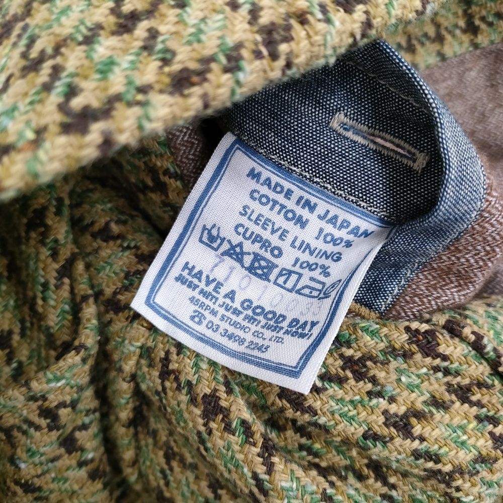 45R/45rpm コットンツイードの四角ジャケット 定価110000円 カーキ グリーン レディース フォーティーファイブアールピーエム【中古】5-0513M♪ 45R/45rpm コットンツイードの四角ジャケット 定価110000円 カーキ