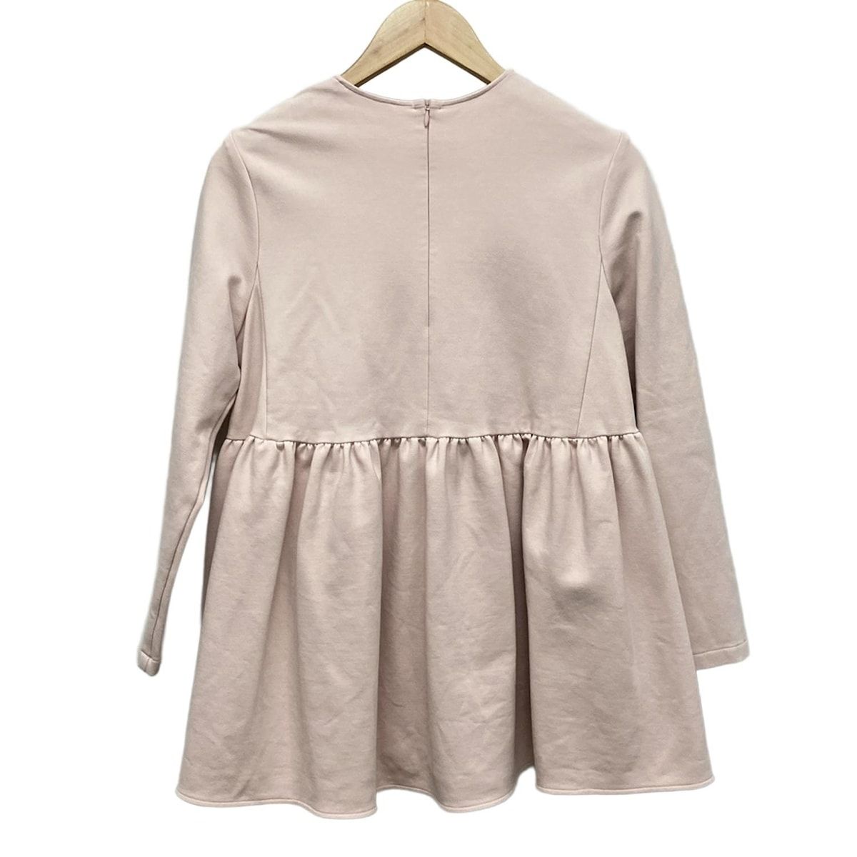 yori ヨリ チュニック サイズ38 M レディース ぬくぬくギャザーブラウス ライトピンク 長袖 ギャザー