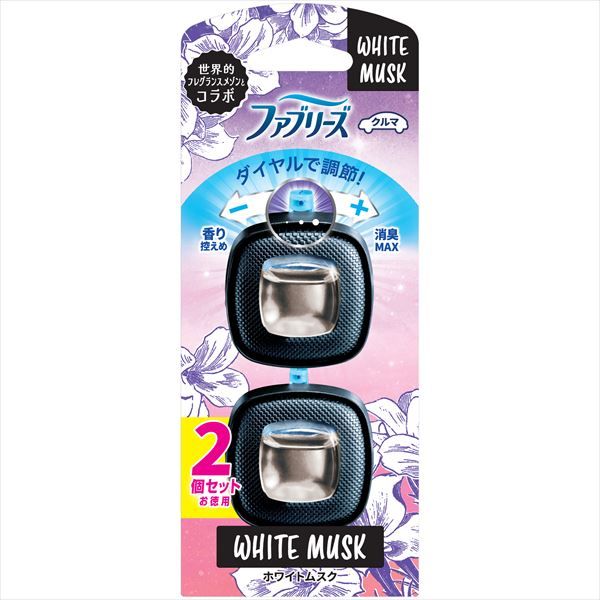 まとめ買い-24点セット ファブリーズイージークリップホワイトムスク２個パック Ｐ＆Ｇ 芳香剤 車用