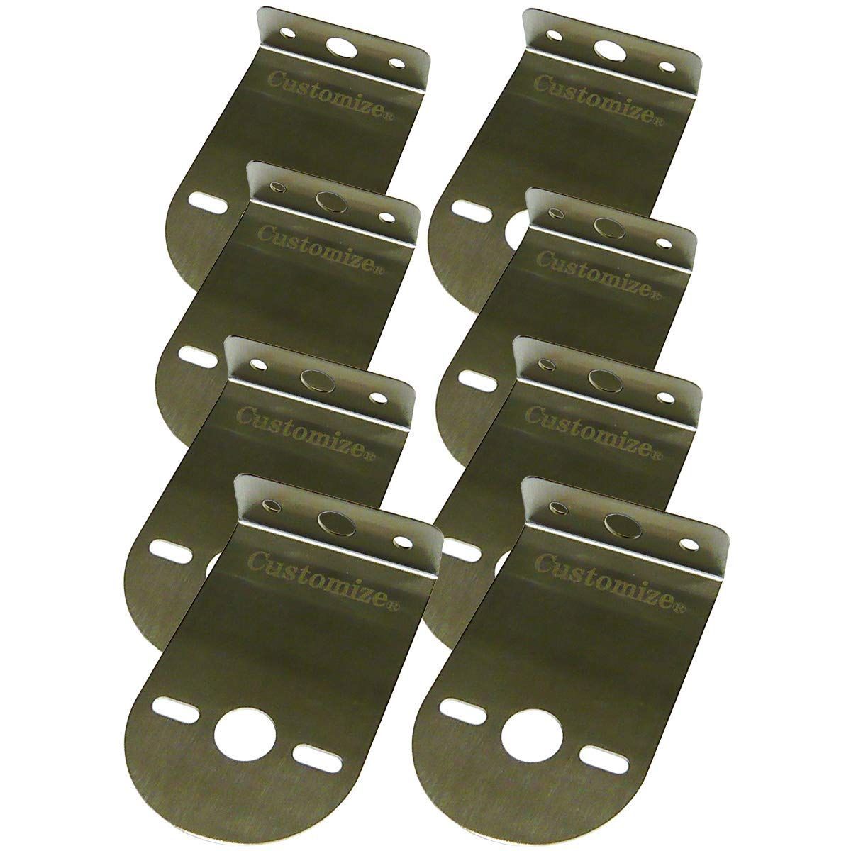 8 マーカーランプ ステー トラック用品 バスマーカー L型ステー 10°折り曲げタイプ ステンレス 2枚 4枚 6枚 8枚 10枚 セット 8