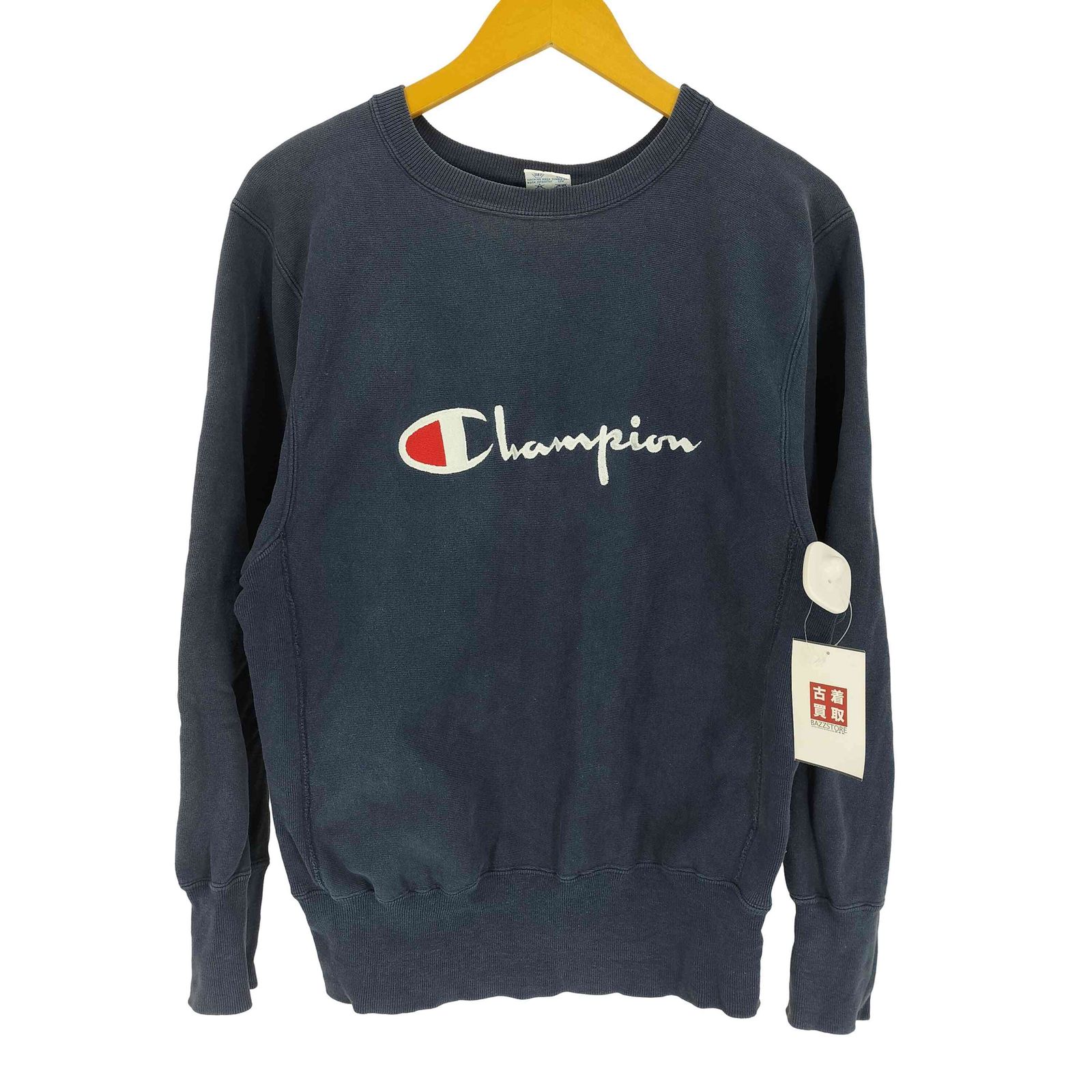 チャンピオン Champion 90S USA製 刺繍タグ REVERSE WEAVE リバースウィーブ スクリプト ロゴ クルーネック スウェット メンズ import：M 