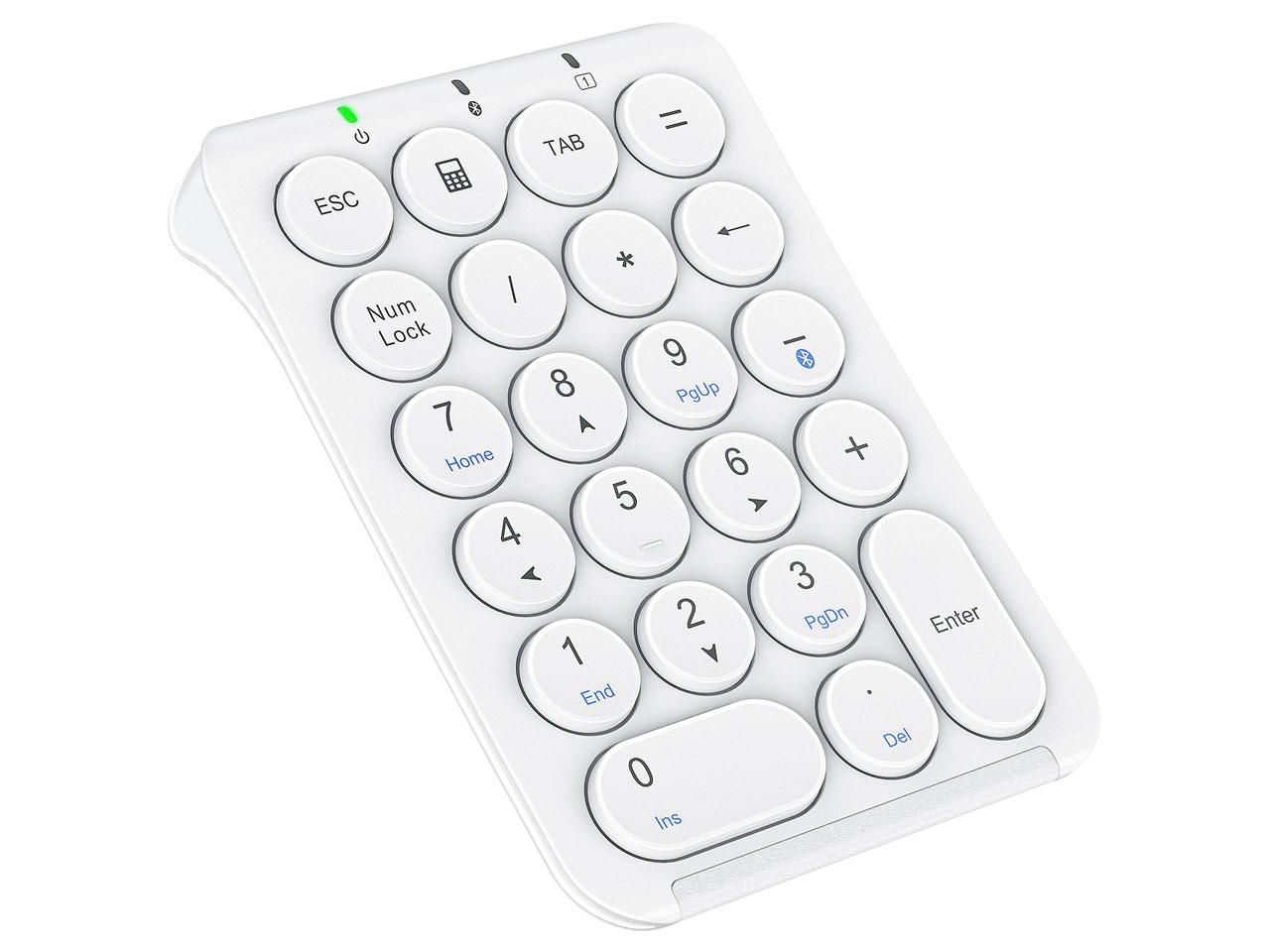 【新品・2営業日で発送】iClever テンキー Bluetooth ホワイト(IC-KP08-WH)