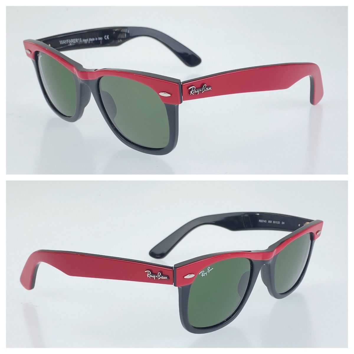 Ray-Ban レイバン ウェイファーラー レッド 赤 ブラック 黒 プラスチック RB2143 955 50□22 3N サングラス メガネ 度なし  ウェリントン メンズ 403790 【中古】【中古】 - メルカリ