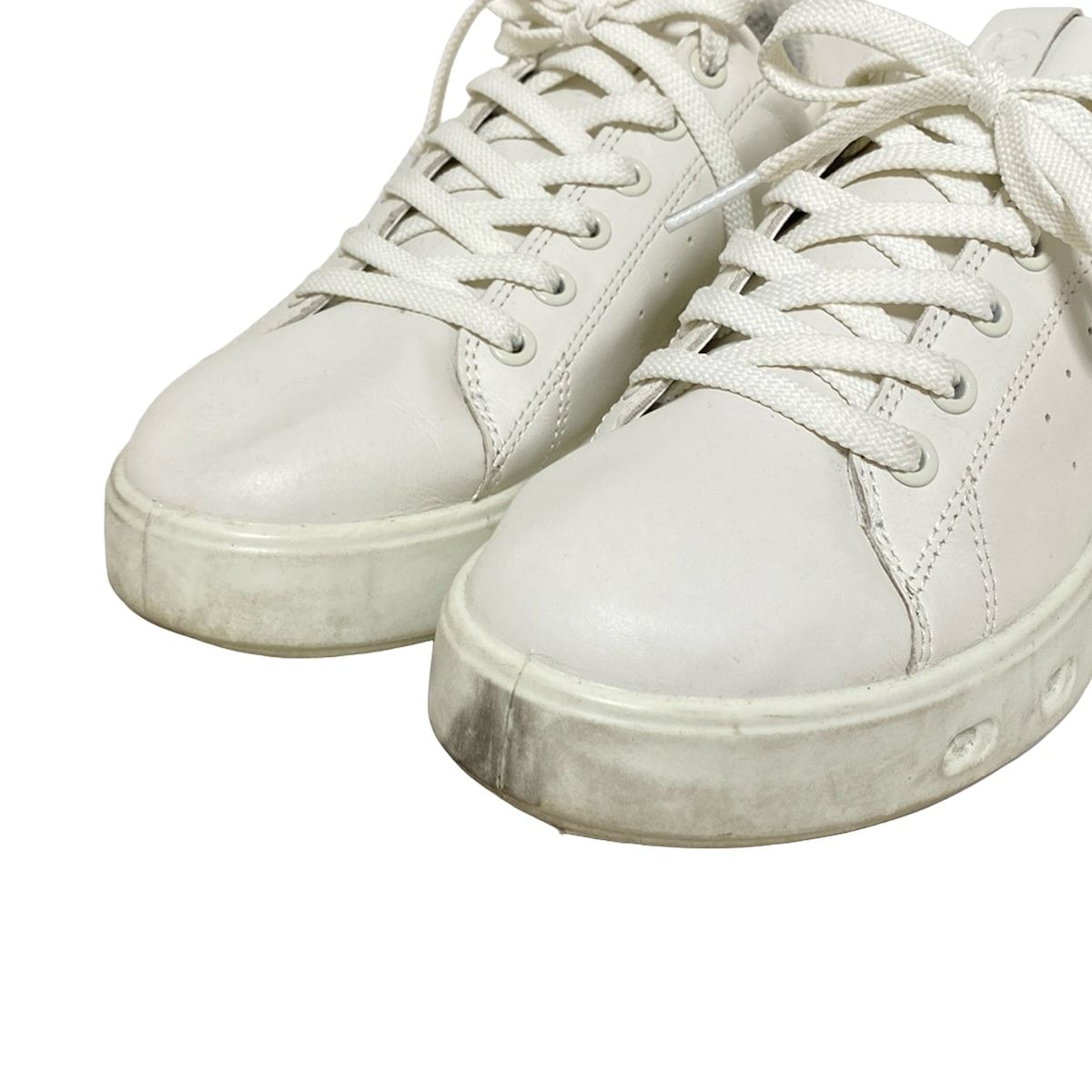 【ソンチャン 】ecco エコー　スニーカー　アイボリー　37 ECCO(エコー) スニーカー 37 レディース - グレー×オレンジ×白