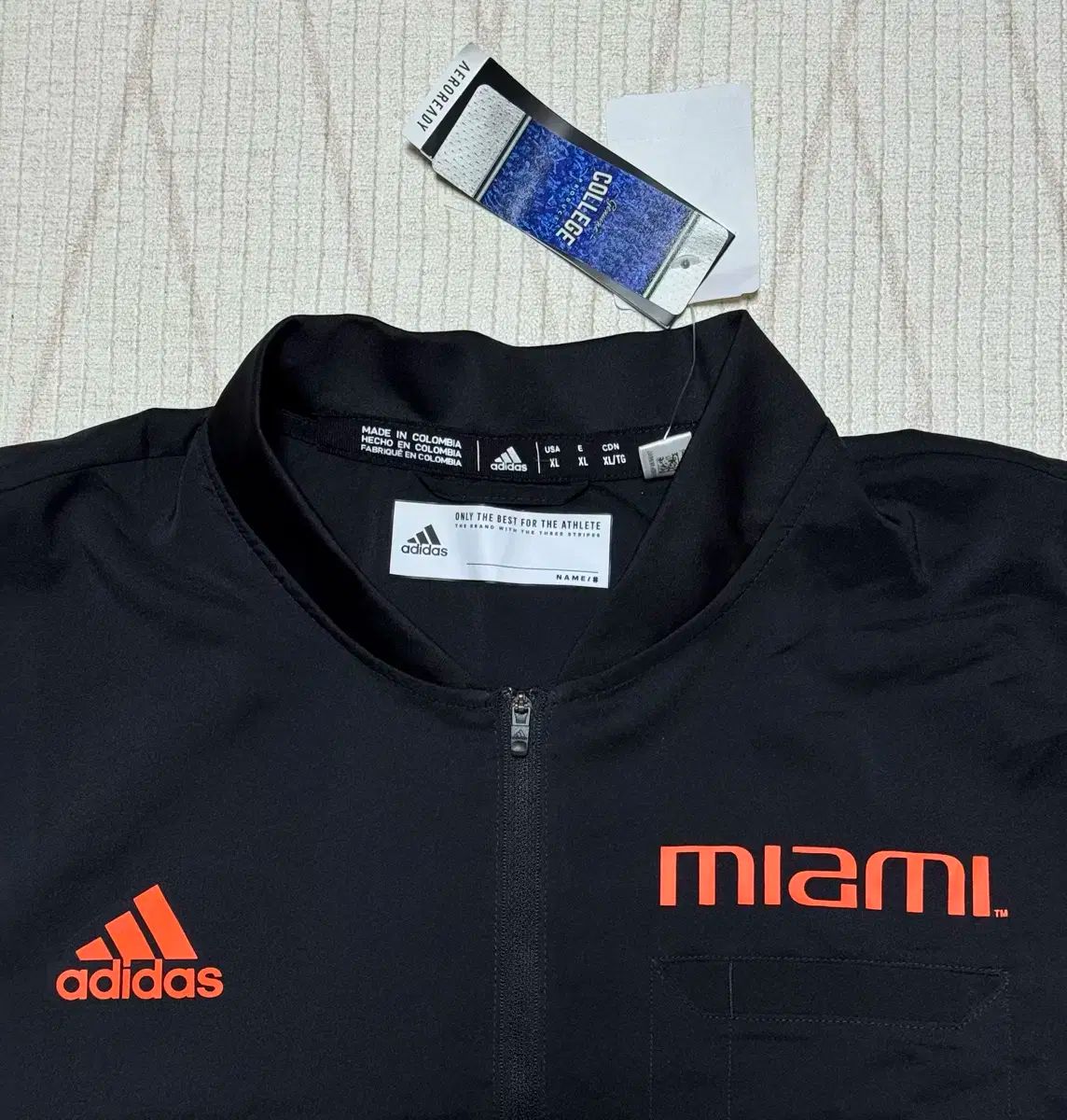 adidas アディダス ブラック ハーフジップ ゴルフ ウィンドブレーカー 105 110