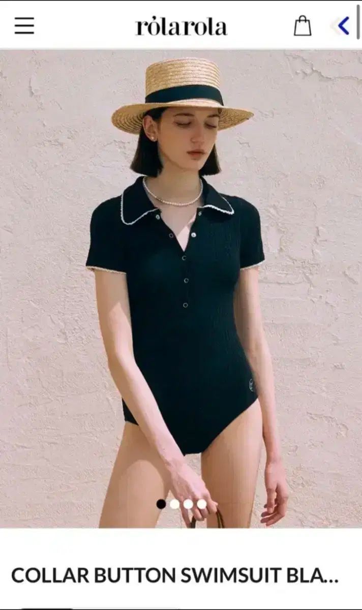 【rolarola】COLLAR BUTTON SWIMSUIT★送料関税込★大人気★ rolarola(ロラロラ) COLLAR BUTTON 水着 - メルカリ