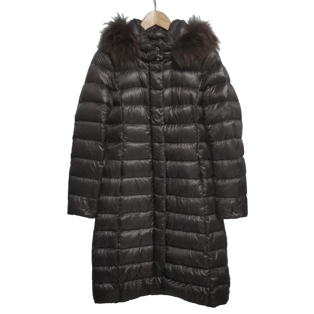 HERNO ヘルノ ダウンコート サイズ40 M レディース - ダークブラウン 長袖 ジップアップ 冬