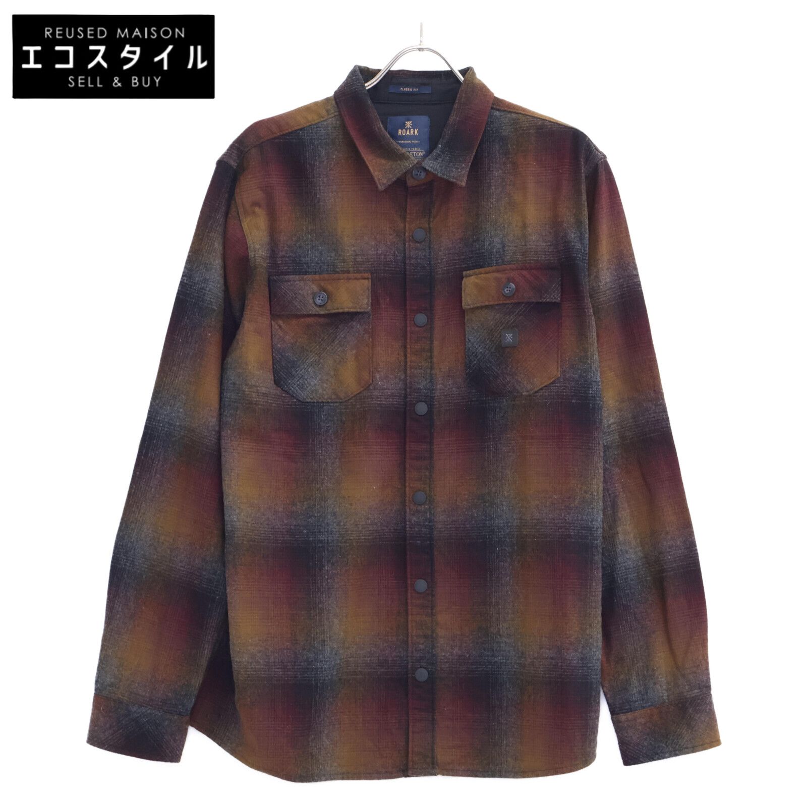 ROARK REVIVAL ロアーク リバイバル × PENDLETON RW558 ブラウン チェック ウール シャツ L