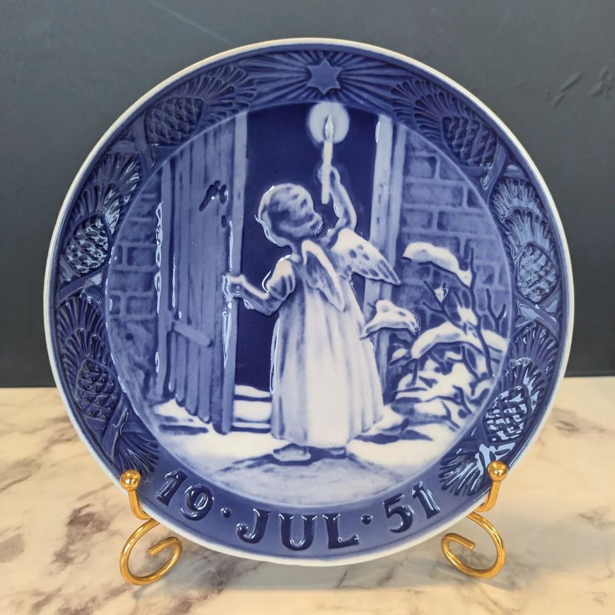 2級品☆ロイヤルコペンハーゲン 1951年美品 イヤープレート クリスマス