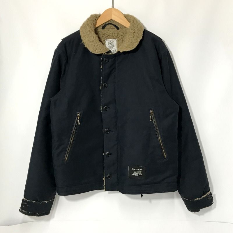 EVILACT デッキジャケット ブルゾン DECK JACKET ミリタリージャケット 襟ボア 防寒 古着 Lサイズ イーブルアクト アウター  A11893◇ - メルカリ