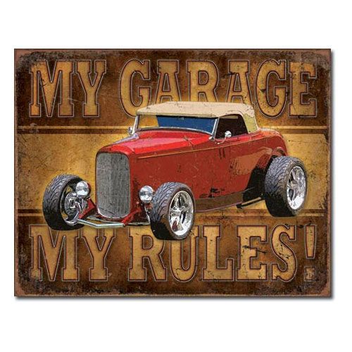 メタルサイン 「My Garage - Rod」 #1761 ホットロッド ブリキ看板 