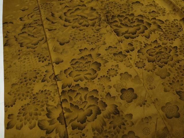 平和屋着物●前田仁仙　仁仙更紗　小紋　牡丹菊花文　正絹　逸品　CAAS7456yc 平和屋着物○前田仁仙 仁仙更紗 小紋 牡丹菊花文 正絹 逸品 CAAS7456yc