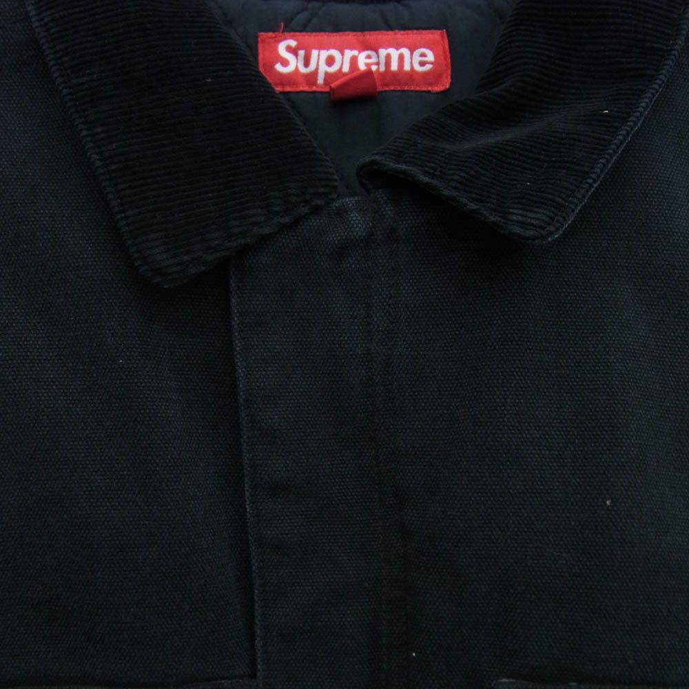 Supreme シュプリーム 25SS OLD ENGLISH CANVAS WORK JACKET イングリッシュ キャンバス ワークジャケット ブラック系 L KANDAIZUMI_COM