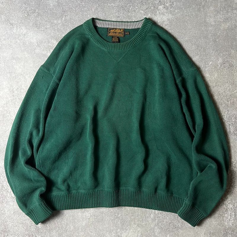 Eddie Bauer グリーン ニットセーター XL
