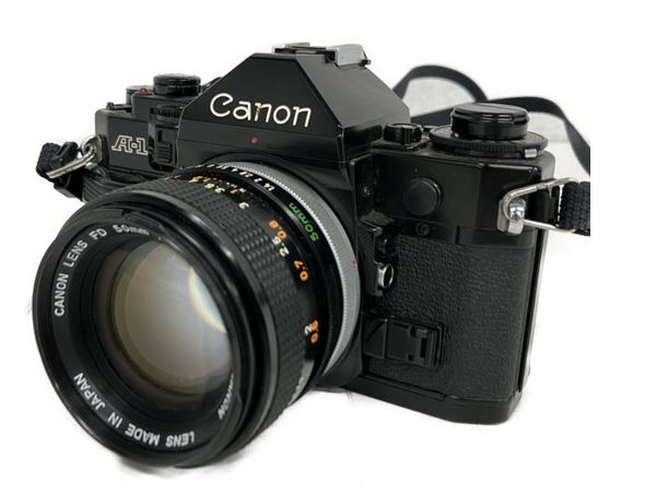 動作保証】Canon A-1 フィルムカメラ FD 50mm 1:1.4 レンズ付き 