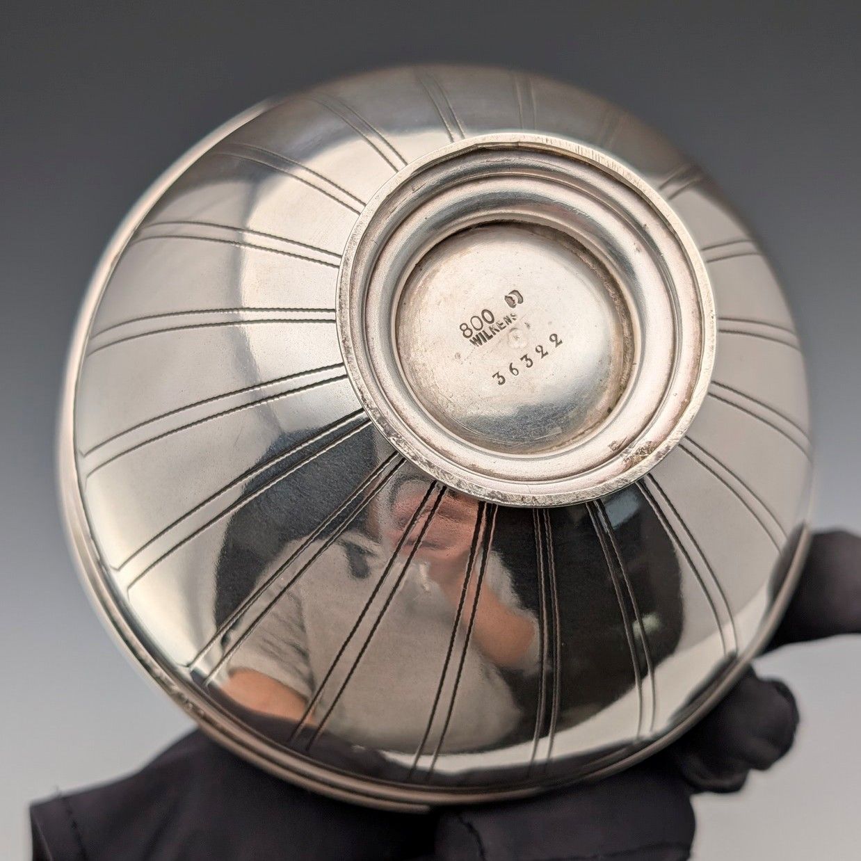 ドイツアンティーク 800シルバー製 ハンドル付バスケット 137g Wilkins ドイツアンティーク 800シルバー製 ハンドル付バスケット 137g