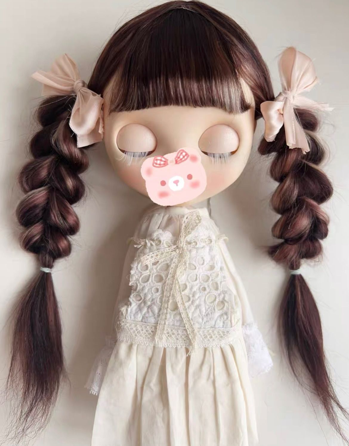 倉庫整理 品 ブライス ウィッグ モヘアウィッグ 海外作家 ミックスカラー