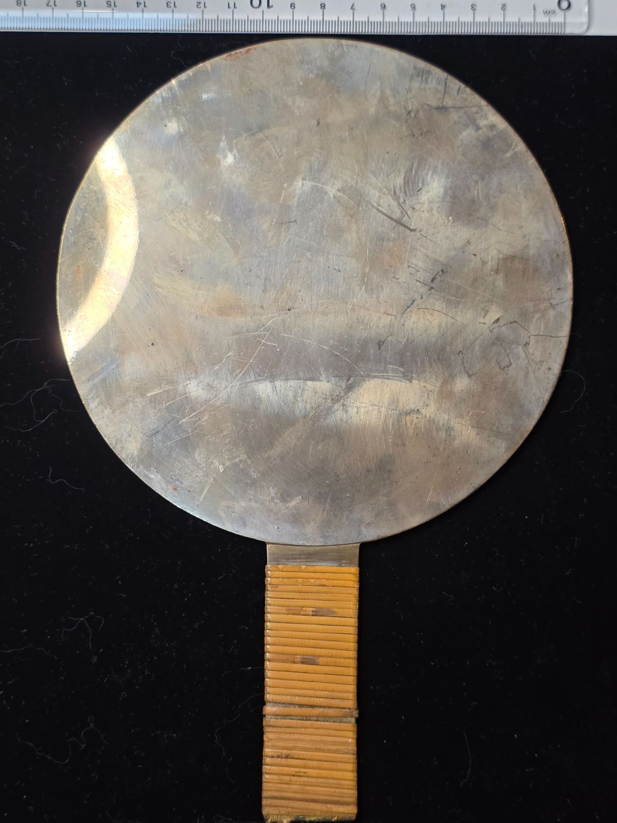 時代物 古鏡 銅鏡 和鏡 銘 藤原光政 桜