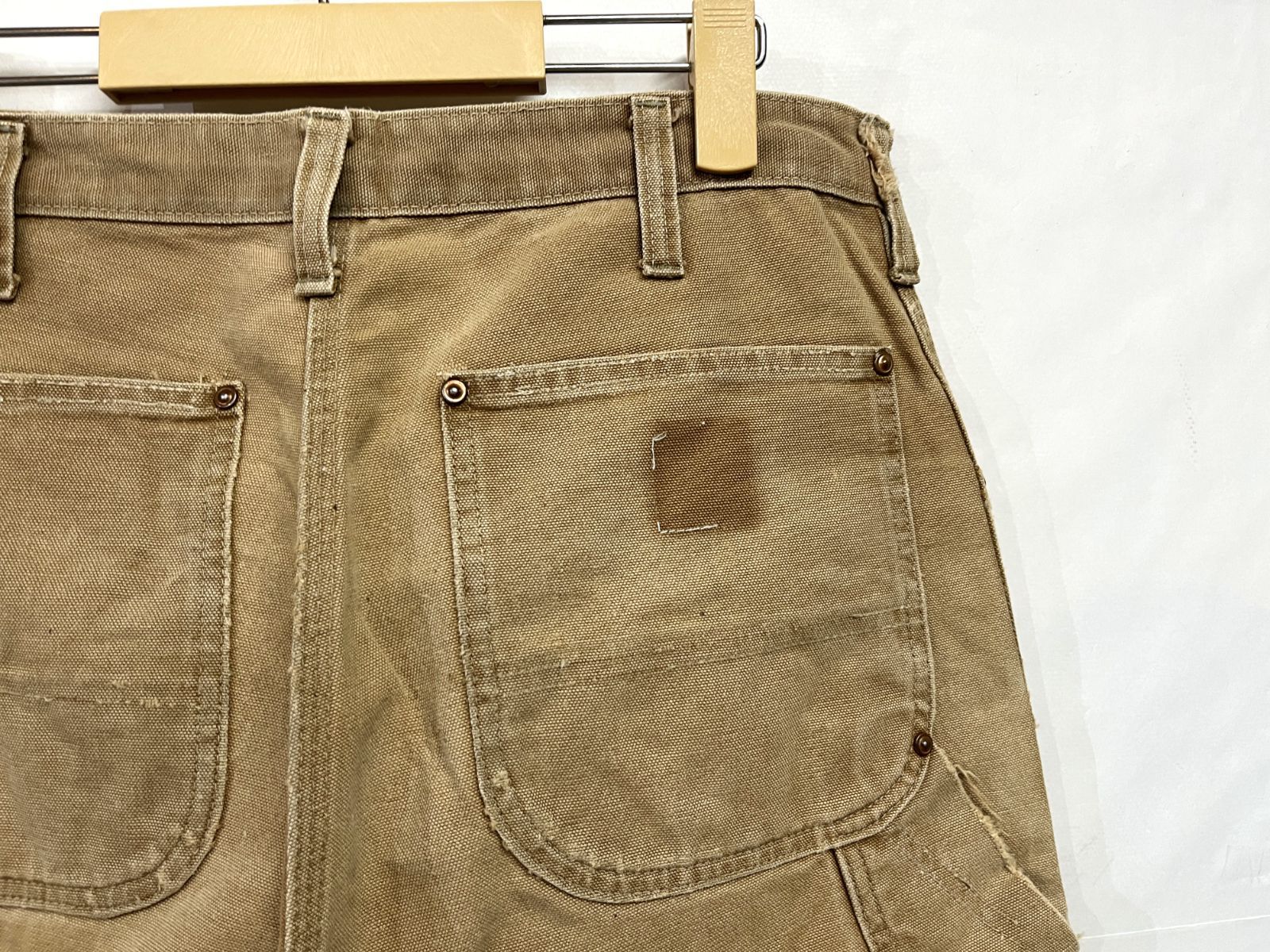 70s USA製Carhartt ダブルニー 42 TALON 股リベット 70s USA製Carhartt