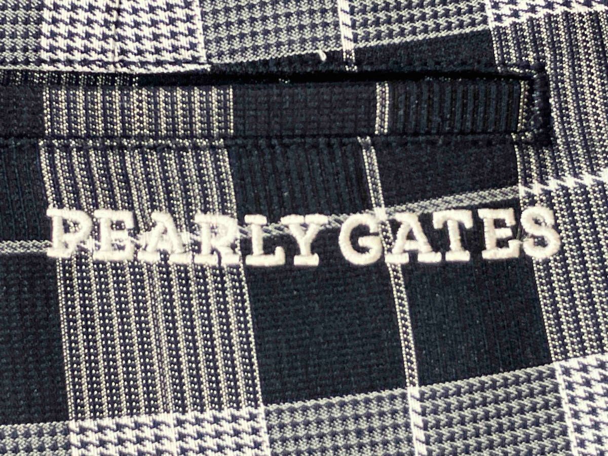 新品タグ付きPEARLY GATES チェック柄パンツ サイズ4 美品☆パーリーゲイツ 4/M ロングパンツ チェック バックロゴ 赤
