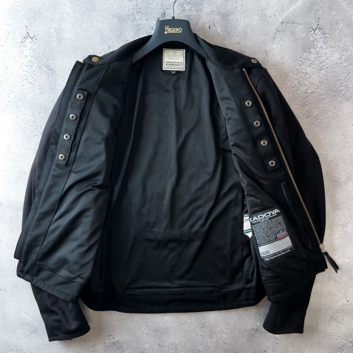 極美品 KADOYA MR-2 カドヤ メッシュ シングル ライダース ジャケット 