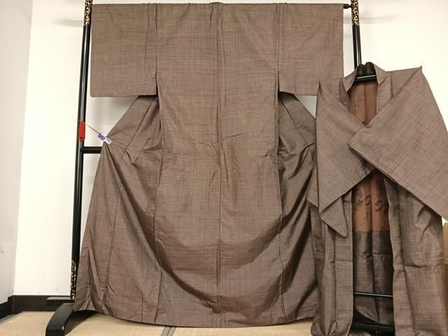 平和屋着物●男性 本場大島紬 アンサンブル 100亀甲 総詰め 正絹 AABA5034np