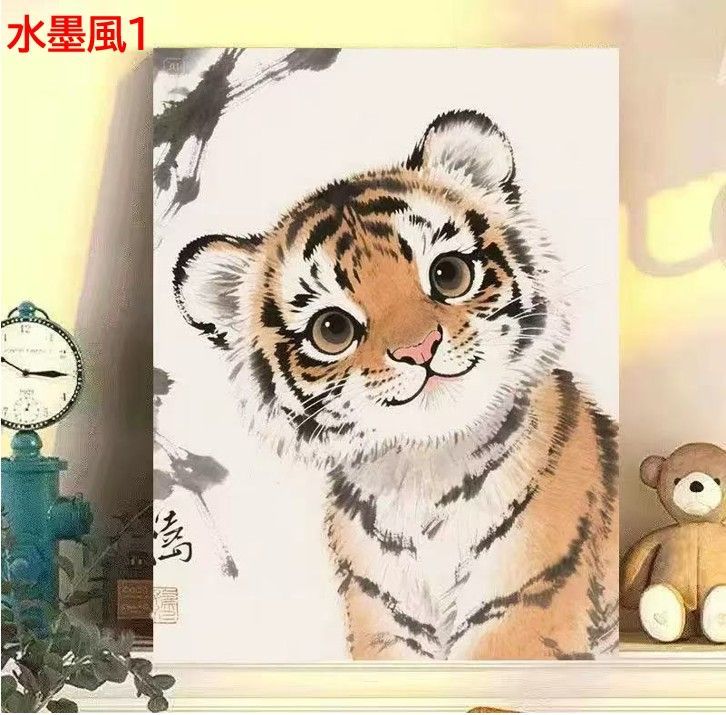 庭院5 数字油絵 小さい 塗り絵 パズル塗り絵 塗り絵 絵画絵具 庭 風景