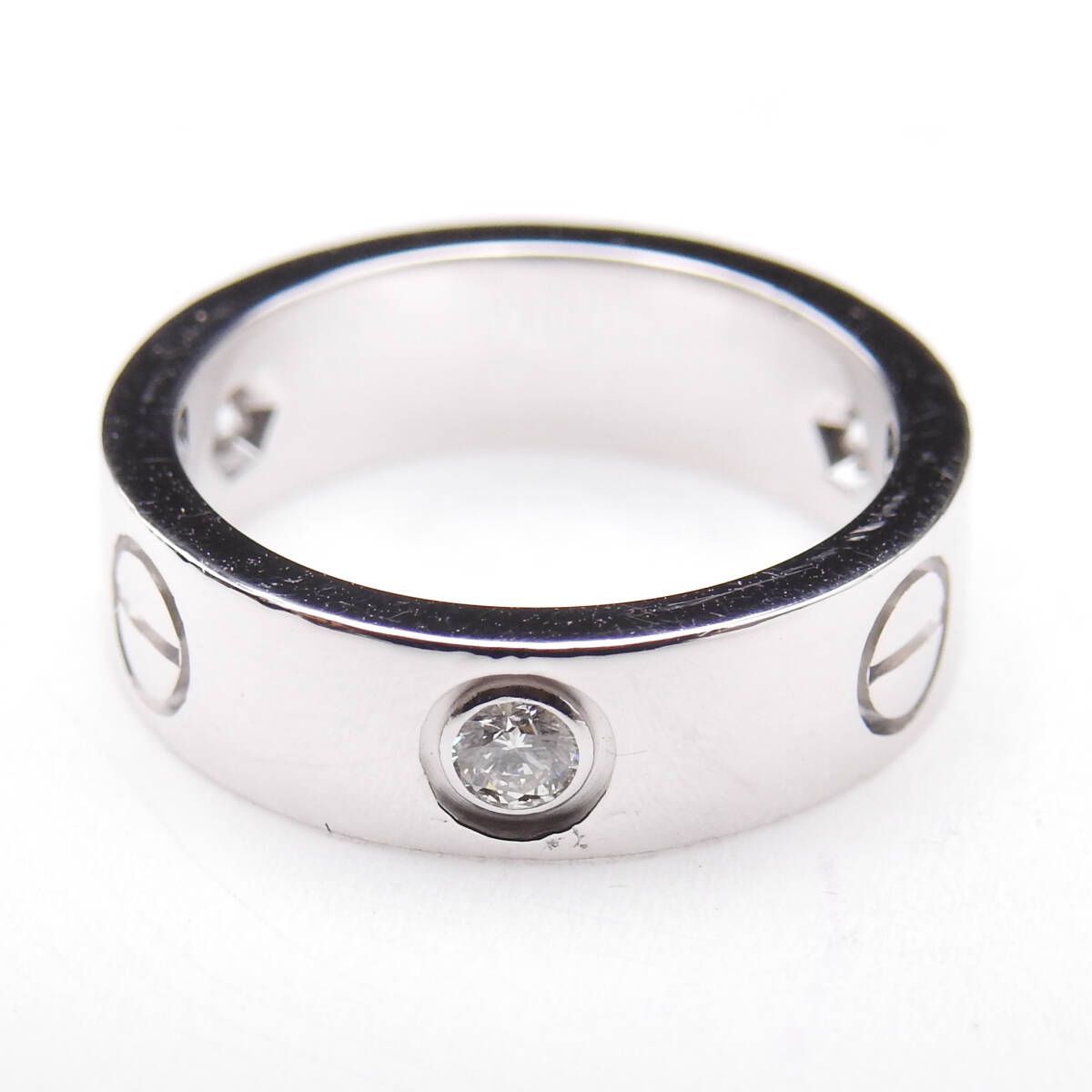 Cartier ハーフ ダイヤ 3P ラブリング 9号弱 / #49 K18WG Cartier ハーフ ダイヤ 3P ラブリング 9号弱 / #49 K18WG