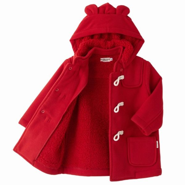 ★新品★ミキハウス/ホットビスケッツ＊フリース＊ダッフルコート＊赤＊90cm フリースダッフルコート – ミキハウスオフィシャルサイト