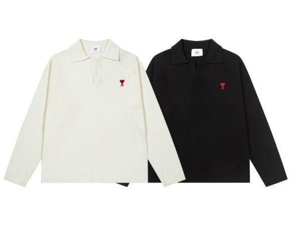 （季節割引）amiparis アミパリス コットンブレンド ポロセーター