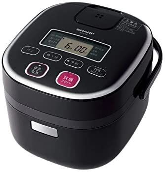 #L-56【ご来店いただける方限定】SHARPの炊飯器です SHARP シャープ 電子ジャー炊飯器0.54Lタイプ ブラック系 KS-C5G-B