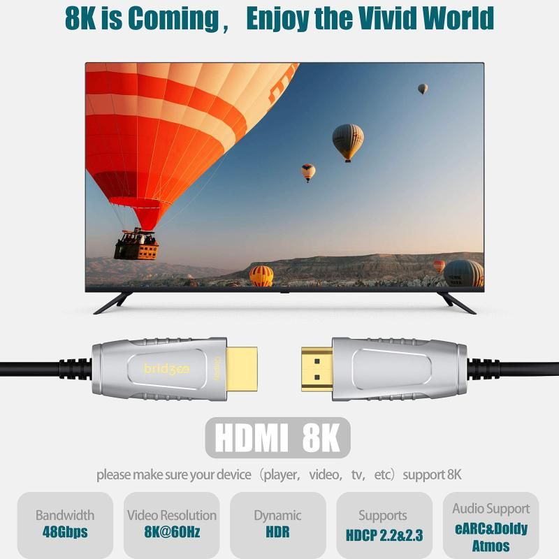 H2000光ファイバーHDMI2.1ケーブル