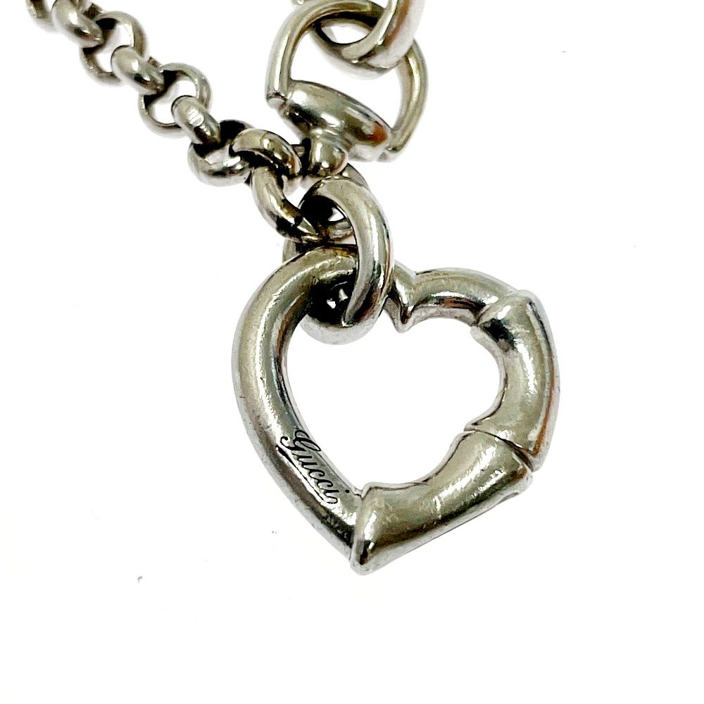 【希少】GUCCI グッチ　バンブーハート　ブレスレット 中古】GUCCI グッチ シルバー バンブーハート ブレスレット 11.4