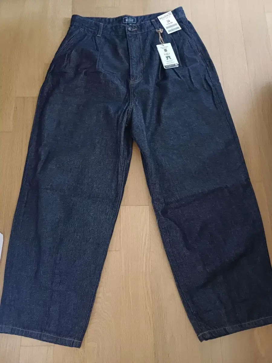 新商品) Huayu ワイドバルーンデニム 34