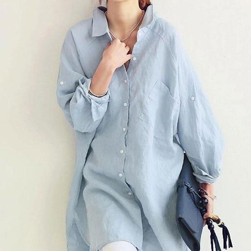 新品 シャツ ロングシャツ レディース トップス バックボタン